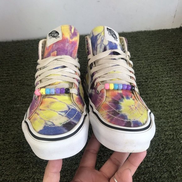 Women 7- Vans Sk8-Hi Tapered Washed Tie-Dye Shoes Multicolor VN0A4U1619X - Picture 5 of 8